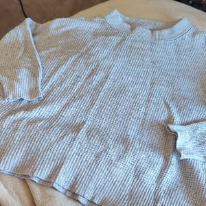 Aerie Gray Crew Neck Sweater
